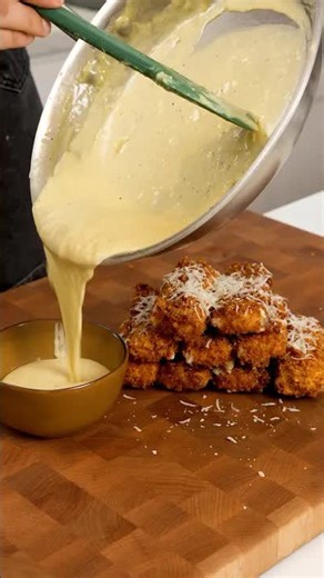 Mozzarella sticks with creamy garlic sauce recipe