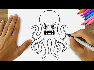 How to Draw an Octopus | Easy Step by Step Octopus Drawing for Beginners