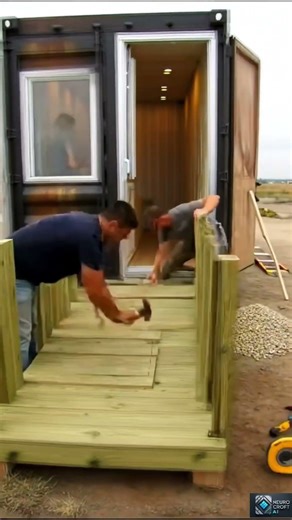 Rusty Shipping Container Transforms Into Stunning Tiny Home | Satisfying Timelapse #shorts