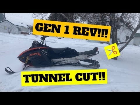 How To Tunnel Cut a Snowmobile (Skidoo Rev)