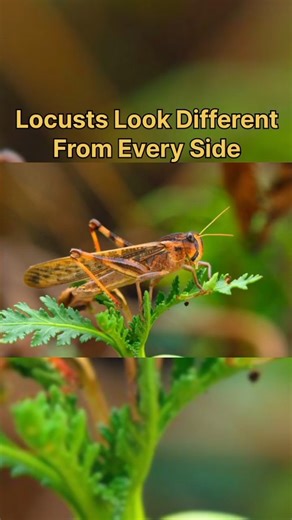 Locusts From Every Angle | Front Top Back Side View | Nature Close-Up #Shorts