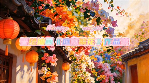 智绘油画《庭前繁花》作品集