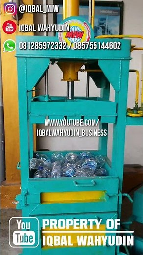 Mesin Press Hidrolis Botol Plastik Kaleng || Mesin Press Hidrolik Sampah Plastik Botol Murah