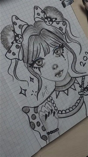 🩸 Drawing a Cute Vampire Girl 🦇 | Dark Anime Art ✍️comment if you like it #art #shorts #anime #girl