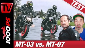 Video: Yamaha MT-07 vs. MT-03 - muss es immer die Große sein?
