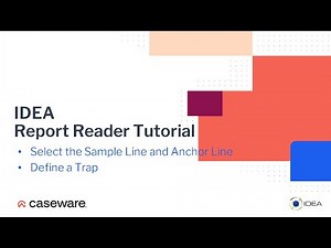 Select Sample Line and Define Trap | IDEA 12 Report Reader Tutorial (EN)