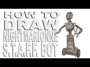 How to draw Nightmarionne S.T.A.F.F. Bot (FNaF: Security Breach)