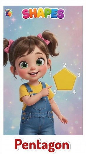 Pentagon -Learn about the shapes || geometrical shapes #kidslearning #shapes #circle