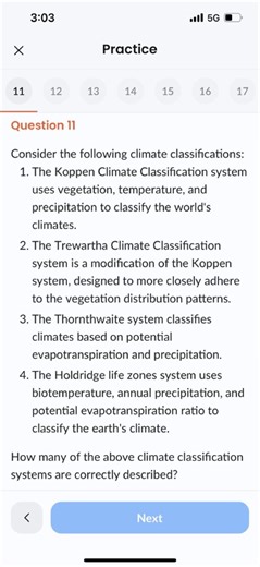 Consider the following climate classifications:  The Koppen Cli... | Filo