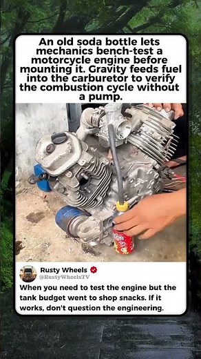 TESTING CARBURETOR WITH TEMPORARY TANK