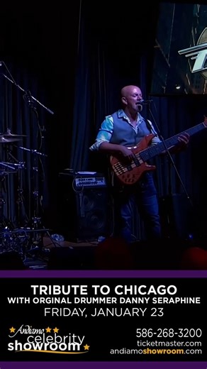 The sound of Chicago returns to Warren. Original drummer and co-founder Danny Seraphine brings the iconic horn-driven hits, the energy, and the legacy back to the stage with California Transit Authority. A night packed with the songs that shaped generations. 📅 Friday, January 23 🎟️ Tickets on sale now 👉 https://bit.ly/47ZZR8X | Andiamo Celebrity Showroom