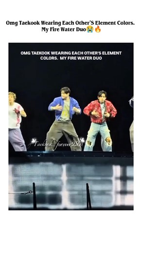 Omg Taekook Wearing Each Other'S Element Colors. My Fire Water Duo😭🔥#taekook #shortvideo