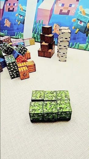 Minecraft Magnetic Blocks. #maincraft #magnicraft #stopmotion