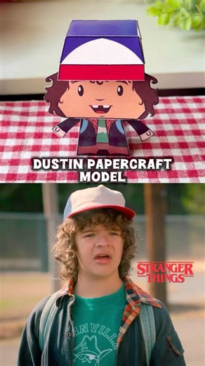 Dustin Papercraft Model DIY // Stranger Things Craft #diy #craft #strangerthings #dustin #shorts