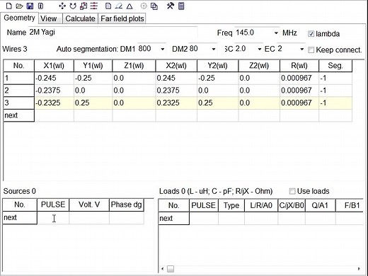 Galgame？MMANA-GAL天线仿真超简单示例——3单元八木天线