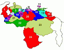 Estados y capitales de Venezuela