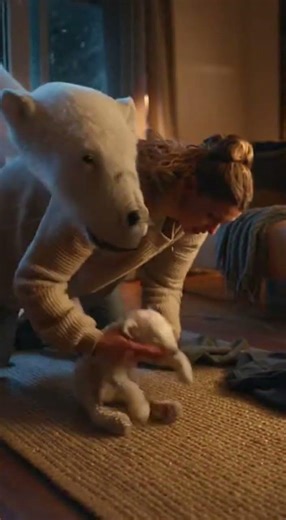 This polar bear approached humans… but why? 🥺 #heartwarming #polarbear #bonding