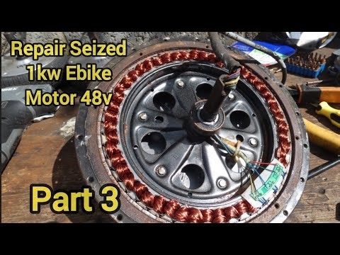 Fixing a VERY seized 1kw 48v Electric bike motor - part 3 ( welded together with rust )