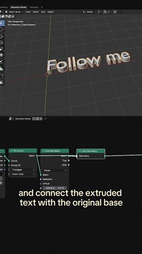 How to Make 3D Text WIth Geo Nodes #blender3d