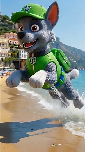 I threw Chase, Marshall & Rocky into the ocean with AI 🌊🐾 PAW Patrol