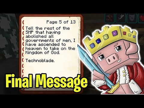 Technoblade's Final Message to DreamSMP Members!!
