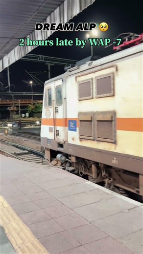 Title:🚆 Dream ALP Moment! WAP-7 Arrives 2 Hours Late 😢⚡ #Shorts