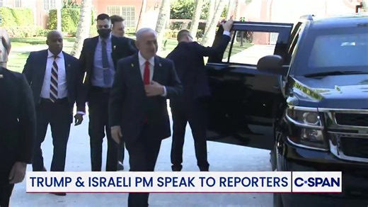 NOW: President Trump welcomes Israeli Prime Minister Netanyahu to Mar-a-Lago in Palm Beach, FL. | Bruce Snyder
