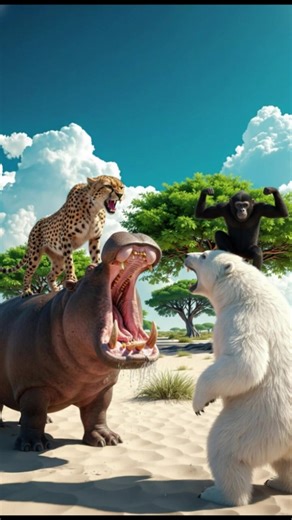 The Fascinating Story of Forest Animals and a Hippopotamus