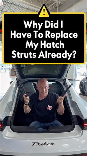 Why does Honda replace New hatchback struts when installing a rear spoiler?