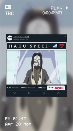 HAKU SPEED 🚅⚡ NARUTO HINDI DUBB/ #shortsfeed #anime #naruto #narutoshippuden #hako #shorts #zabuza