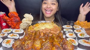 @maddyeats_official on Instagram: "Watch the full video link in bio #eatingshow #eatingfortheinsta #eatingasmr #eating #2pmnoodles #spicy #spicynoodles #spicynoodlechallenge #sushi #sushilovers #sushiporn #sushilover #momos #momo #momoslover #tamdoorichicken #barbecue #barbecuechicken #maddy #maddyeats #maddymukbang #foodchallenge #eatingchallenge #asmreating #eating"