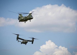 Hello, goodbye: US Marine Corps squadron sunsets CH-46, welcomes V-22 - Roll Call