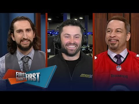 Baker Mayfield predicts Super Bowl, squashes beef, talks Bucs playoff run | NFL | FIRST THINGS FIRST