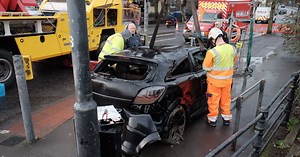 Watch how they finally got that car out of the river