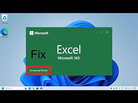 Fix Excel Freezing when Accessing Printer