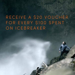 Receive a $20 Icebreaker voucher for every $100 spent - Instore, online and at participating retailers! Ends May 31st. | icebreaker