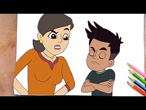 How To Draw Easily Chikoo Aur Bunty ‪@dendendoxy6858‬