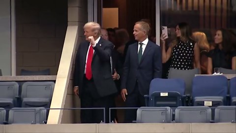 Trump Arrives at US Open to Mixed Reactions