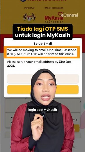 Cara Update OTP Email MyKasih untuk Login App Start 1 Jan 2026 #bantuan