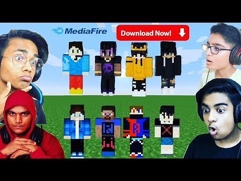 How to Download All Youtubers Skin Pack in Minecraft PE/BE/JE (Part 6)