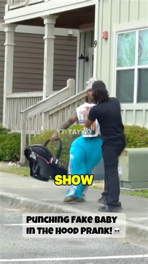 Punching Fake Baby Prank In The Hood Prank!👶🏽😳 #aspecttayy