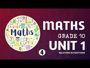 Maths grade 10 unit 1 : Applications and operations on functions