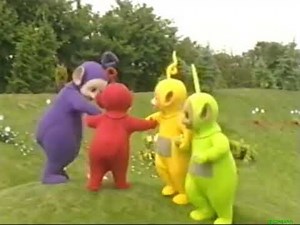 The Teletubbies dancing to Steps' 5, 6, 7, 8