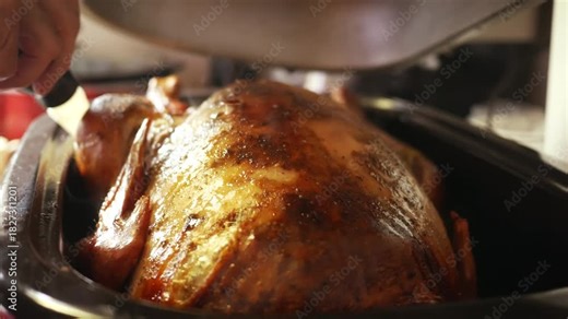 Holiday Feast Series - Basting a Cooked Turkey