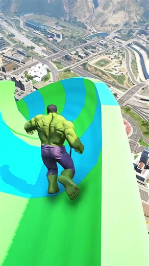 GTA 5 HULK SMASH! Hulk vs Super Cow vs Lion King in Los Santos | #short #gta5