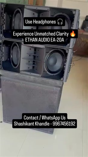 Max Effect Pro Sound System & Lights on Instagram: "Crystal clear sound, stage pe ultimate performance! Yeh hai Ethan Audio EA-20A – jaha clarity milti hai confidence se   Use headphones for best experience  Contact: Shashikant Khandle – 9967456192  Pan-India delivery & service available #EthanAudio #EA20A #ProAudio #LiveSound #MaxEffect #StageReady #SoundThatPerforms #HeadphonesRecommended"