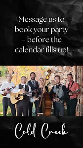 18 reactions | Bring the joy of live bluegrass to your holiday event.  Now booking December shows — message us today! #ColdCreekBand #BluegrassMusic #UtahBluegrass #HolidayShows #LiveMusicUtah | Cold Creek | Facebook