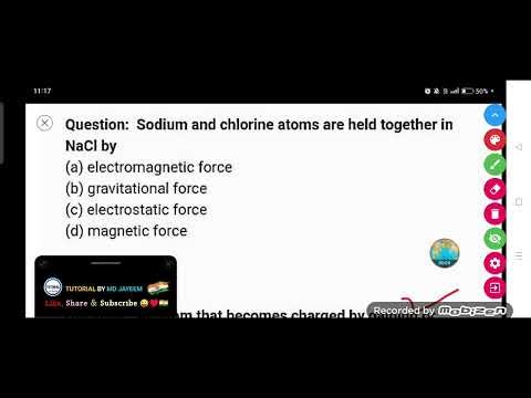 Sodium and chlorine atoms are held together in NaCl by :-