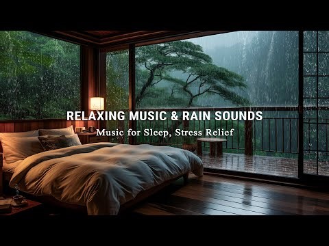 Warm Bedroom Atmosphere | With Soothing Piano and Rain - Quiet Night Music to Reduce Anxiety