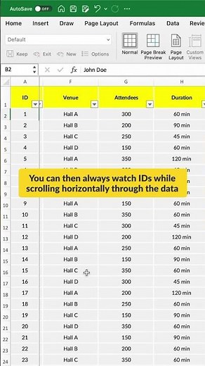 🤯freeze panes in Excel 🥶 #excel # freeze panes #spreadsheetmagic #exceltips